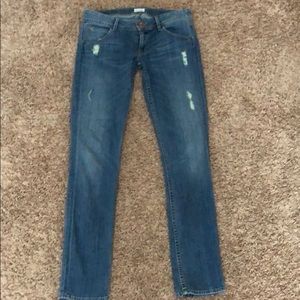 Hudson Distressed Skinny Jeans